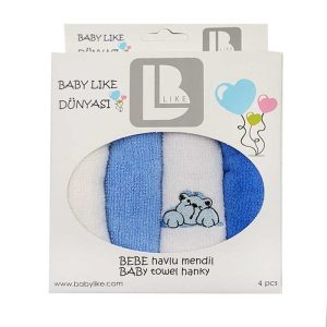 حوله دست و صورت نوزاد بسته 4 عددی بیبی لایک Baby Like