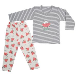 ست بلوز آستین بلند و شلوار دخترانه یلدا طرح خرس لوپتو luppeto