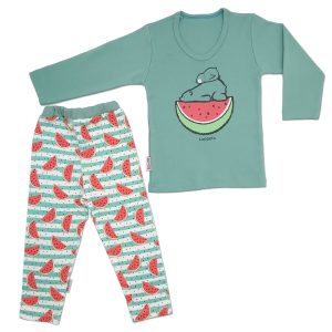 ست بلوز آستین بلند با شلوار بچه گانه یلدایی طرح خرس قطبی لوپتو luppeto