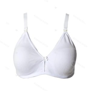 سوتین شیردهی نخی سفید کارامل