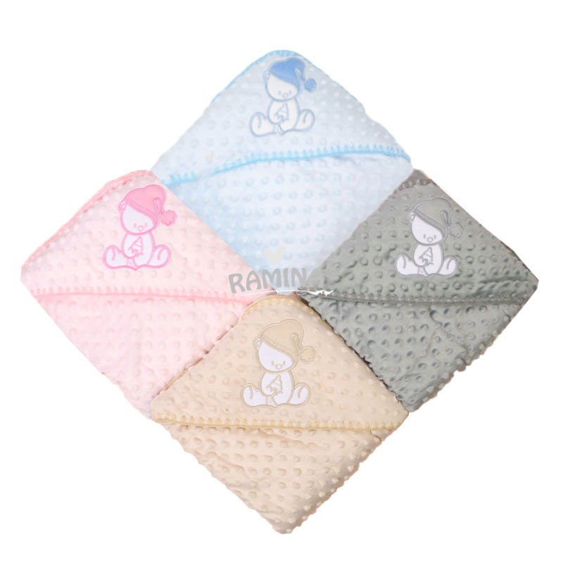 پتو کلاه دار مخمل کرکی نوزاد Tikmark