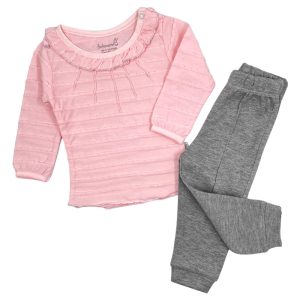 ست بلوز آستین بلند و شلوار دخترانه طرح پرنسس به آوران Behavaran