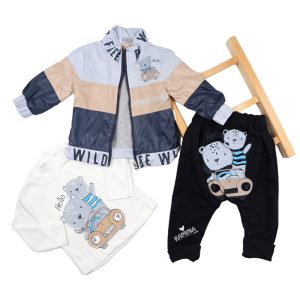 ست سویشرت، بلوز و شلوار پسرانه طرح خرس کرم Donino