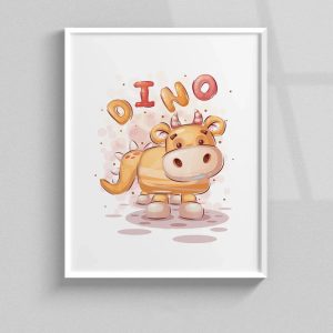 تابلو اتاق کودک طرح DINO