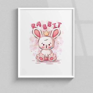 تابلو اتاق کودک طرح خرگوش