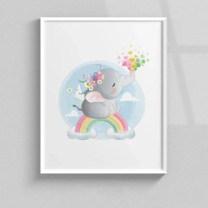 تابلو اتاق کودک طرح بچه فیل