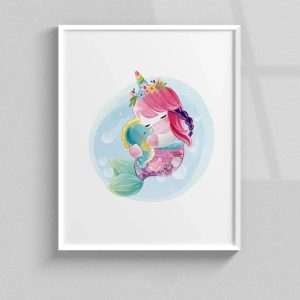 تابلو اتاق کودک طرح یونیکورن