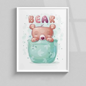 تابلو اتاق کودک طرح خرس