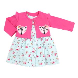 ست کت و سارافون دخترانه نوزاد طرح روباه