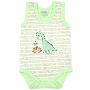 زیردکمه دار رکابی نوزاد طرح دینو لوپتو luppeto