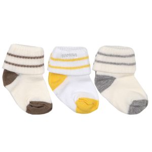 جوراب نخی نوزاد اسپرت 0 تا 6 ماه پک 3 عددی