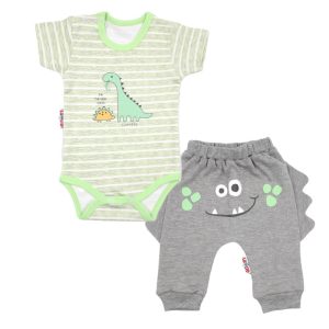 ست زیردکمه دار آستین کوتاه و شلوار طرح دینو لوپتو luppeto