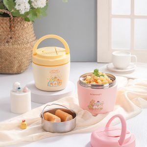 فلاسک غذای بچه گانه 970 میل طرح سومیکو پینکا Pinkah