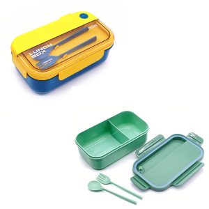 لانچ باکس منقسم 1100 میل با قاشق و چنگال Yakada