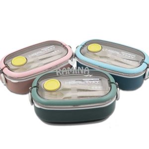 لانچ باکس 900 میل همراه قاشق و چنگال Healthy