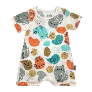 رامپر دخترانه بچه گانه طرح گربه نیلسام Nilsam