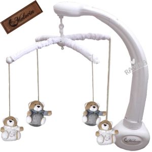 آویز بالای تخت نوزاد طرح خرس قهوه ای ملورین Melorin