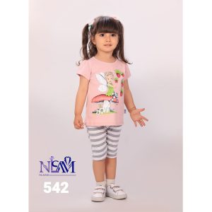 ست تیشرت شلوارک بچه گانه دخترانه طرح تینکربل نیلسام Nilsam
