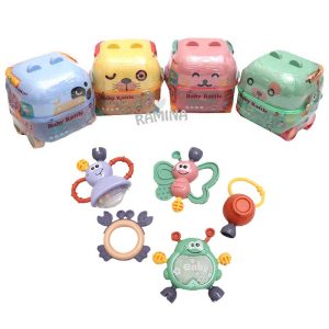 پک جغجغه 5 عددی نوزاد طرح حیوانات Combuy