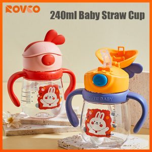 لیوان آبخوری 6+ ماه 240 میل نوزاد طرح خرگوش رووکو Rovco