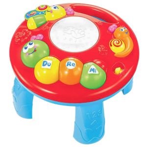 میز آموزشی موزیکالی 2 کاره کودک طرح کرم ابریشم TOT Kids