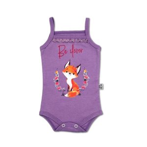 زیردکمه دار رکابی نوزادی طرح روباه لیدولند Lido land