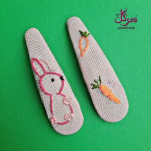 گیره تق تقی نوزادی گلدوزی 2 عددی