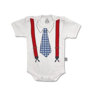 زیردکمه آستین کوتاه نوزاد پسرانه طرح مهندس لیدولند Lido land