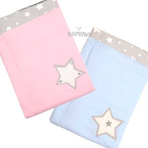 پتو نازک تابستانی نوزاد طرح ستاره مام شاپ Momshop