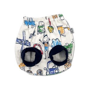 شورت عینکی نوزاد طرح مدادرنگی سرمه ای لیدولند Lido land