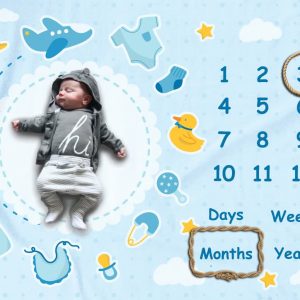 پارچه ماهگرد نوزاد طرح سیسمونی الپی کیدز LPKids