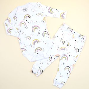 بادی بلند با شلوار دخترانه طرح رویای رنگین کمان ماماز پاپاز Mamas Papas