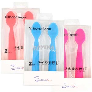 قاشق سیلیکونی نوزاد 2 عددی سامکس Samex