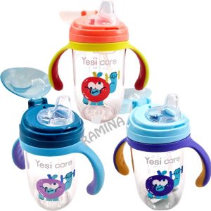 لیوان آب میوه خوری کودک 280 میل طرح ورزشکار Yesi care