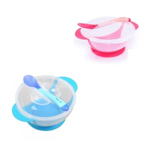 کاسه چسبان درب دار با قاشق چیکو Chicco