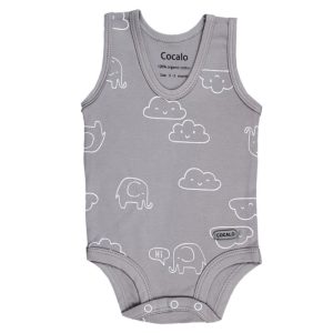 زیر دکمه دار رکابی نوزاد طرح فیل و ابر کوکالو Cocalo