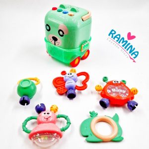 پک جغجغه 5 عددی نوزاد طرح حیوانات Combuy