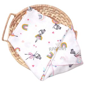 پتوی نخی چندکاره نوزاد طرح دار ببک اوی Bebekevi