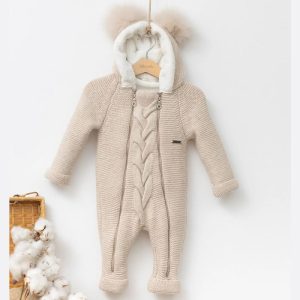 سرهمی بافتنی داخل خز دار نوزادی کرم بیبی میو baby mio