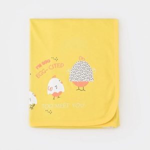 پتوی نخی چهار فصل نوزاد طرح جوجه بی بیبی Bi Baby