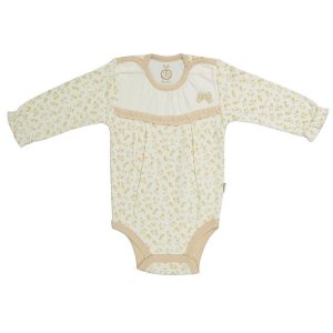 زیر دکمه ای آستین بلند نوزاد دخترانه طرح سوییت پاریز Pariz