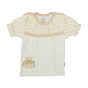 بلوز آستین کوتاه نوزاد دخترانه طرح سوییت پاریز Pariz