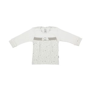 بلوز آستین بلند نوزاد دخترانه طرح گلبرگ پاریز Pariz