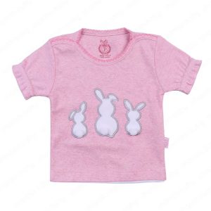 بلوز آستین کوتاه نوزاد دخترانه طرح Rabbit پاریز Pariz