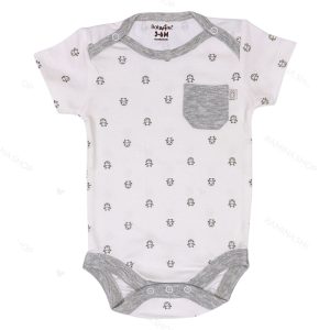 زیر دکمه دار آستین کوتاه نوزاد طرح پنگوئن بیبی فورلایف