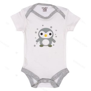 بادی آستین کوتاه نوزاد طرح پنگوئن بیبی فورلایف