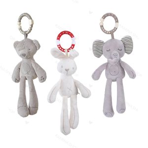 آویز کریر جغجغه ای خرس، خرگوش و فیل ب ب اسکای