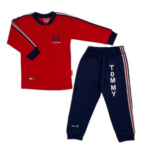 ست بلوز آستین بلند و شلوار پسرانه طرح تامی به آوران Behavaran