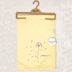 پتو نخی دو رو نوزادی دخترانه طرح قاصدک بیو ارگانیک biorganic