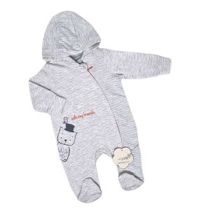 سرهمی نوزادی نخی راه راه طرح گربه بیو ارگانیک biorganic